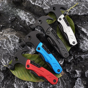 Multi-Tool Hammer Pliers with Mini Claw & Window Escape for Camping